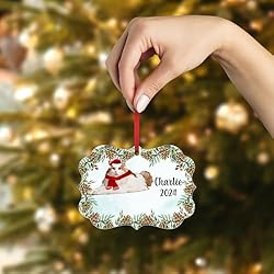 White Red Turkish Van Cat Christmas Ornament 2024