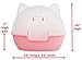 Kitty Shaped Cat Litter Box (Pink)