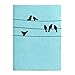 WORLD TRAVELER Eccolo Birds On Wire Writing Journal, 256 Lined Page Notebook, Flexible Faux Leather Cover