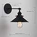 Phansthy Industrial Wall Sconce Light 8.1 Inches Metal Lampshade Vintage Style 1-Light Wall Light 180 Degree Adjustable Lighting Direction (Black)