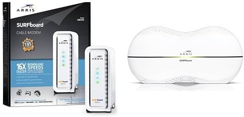ARRIS SURFboard SB6183 Modem / ARRIS RipCurrent AC3200 Tri-Band Wi-Fi Router