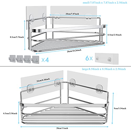 Purdaz Extra Large Corner Shower Caddy，Adhesive Shower Organizer Shelf