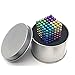 5mm Colorful Magnetic Fidget Blocks Balls, EVERMARKET Magnetic Sculpture Puzzle Toy for Intelligence Development and Stress Relief, a Toy for Office, Education - with Metal Gift Box (8 Colors Style)