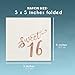 Sweet 16 Napkins with Rose Gold Foil Details (5 x 5 In, White, 50 Pack)
