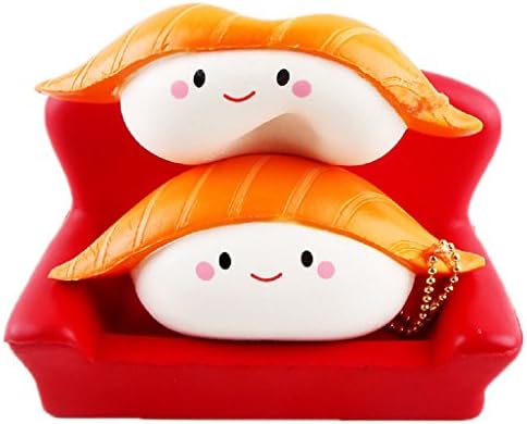 Top Cheer 2 pcs Slow Rising Squishies Jumbo Salmon Sushi Kawaii Scented Soft Squishies Stress Relief Toy Hop Props, Decorative Props