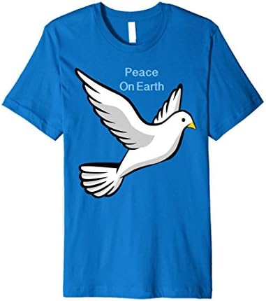Mens Peace On Earth Dove Tee Shirt 3XL Royal Blue