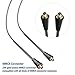 TENNMAK MMCX Detachable Cable with Remote and Microphone PRO Piano Trio & Other MMCX Earphones- Transparent Black Color (with mic)