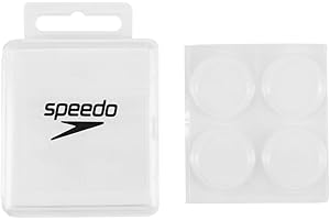 Speedo Unisex Swim Training Silicone Ear Plugs - White, 2 Pair (Pack of 1)
