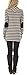 ETCYY Women's Long Sleeve Striped Button Cowl Neck Tunic Sweatshirts Tops,Gray,XL