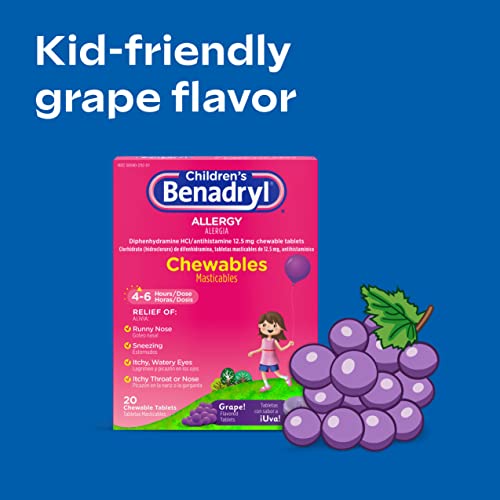 Benadryl Children's Allergy Chewables with Diphenhydramine HCl