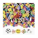 Fun Express Mini Eraser Assortment Novelty (2-Pack of 500)