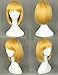 Anogol Hair Cap+Japanese Short Yellow Cosplay Wig for Women Synthetic Bob Wigs for Cosplay Costume