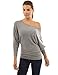 PattyBoutik Women's One Shoulder Batwing Sweater Knit Top
