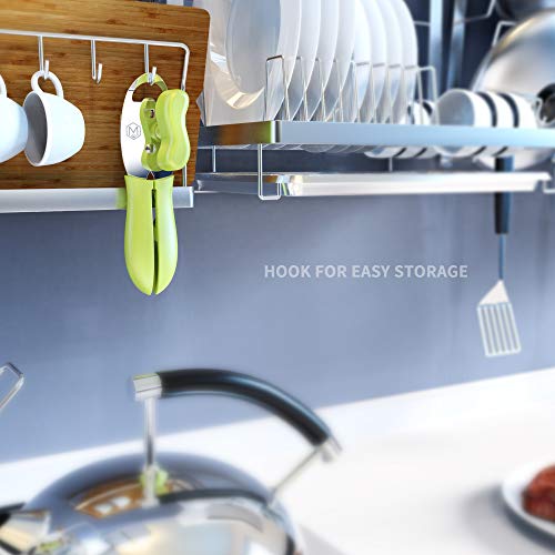 MATTAY Manual Food-Safe Stainless Steel and Durable Smooth Edge,Heavy Duty Ergonomically Designed Handle,Best Can Openers, Green