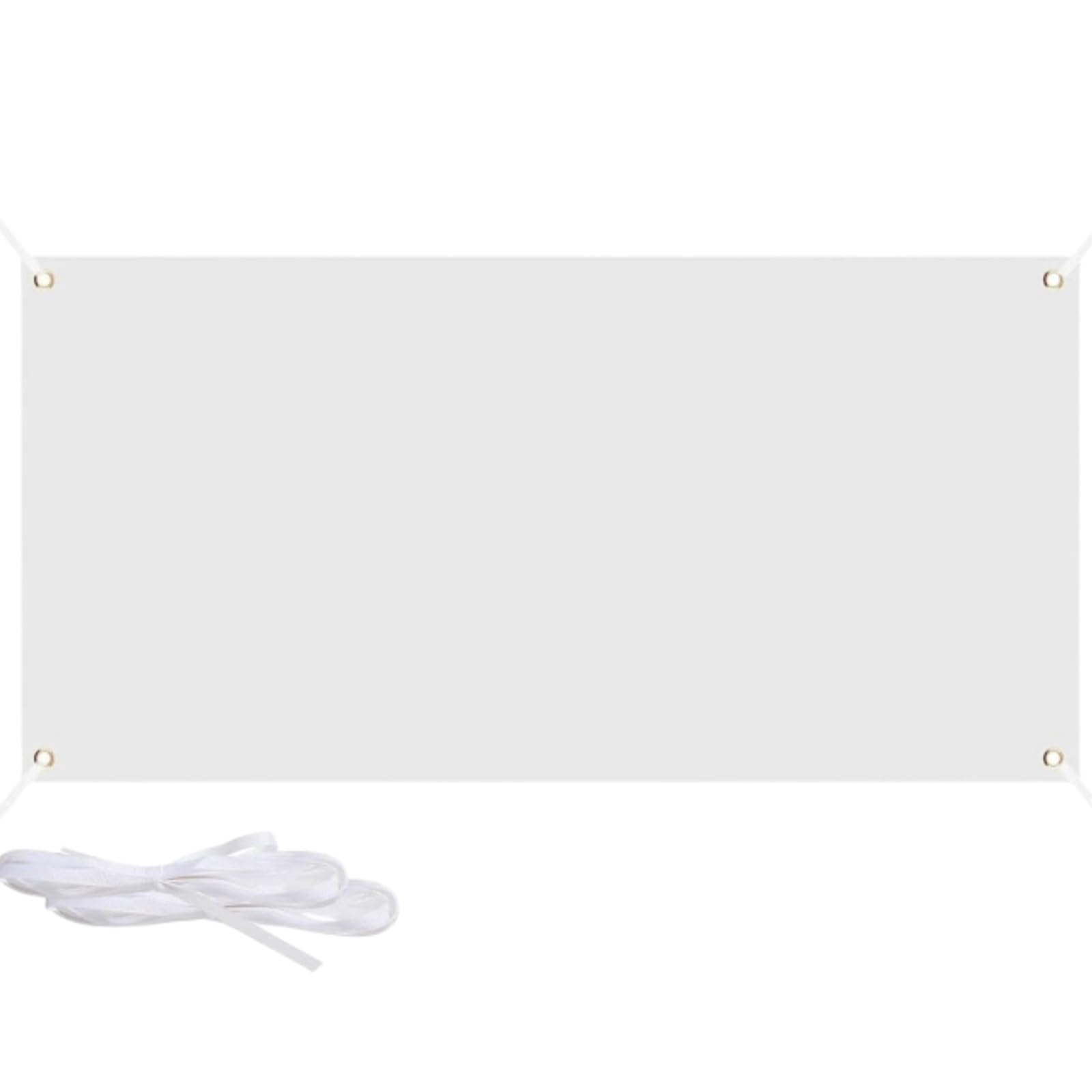 Paintable Blank Banners 4x2ft White Solid Color Flags With 6M Rope Plain Make Your Own Banner DIY Party Festival Celebration Sport Activities School Events Outdoor Decoration 120x60cm