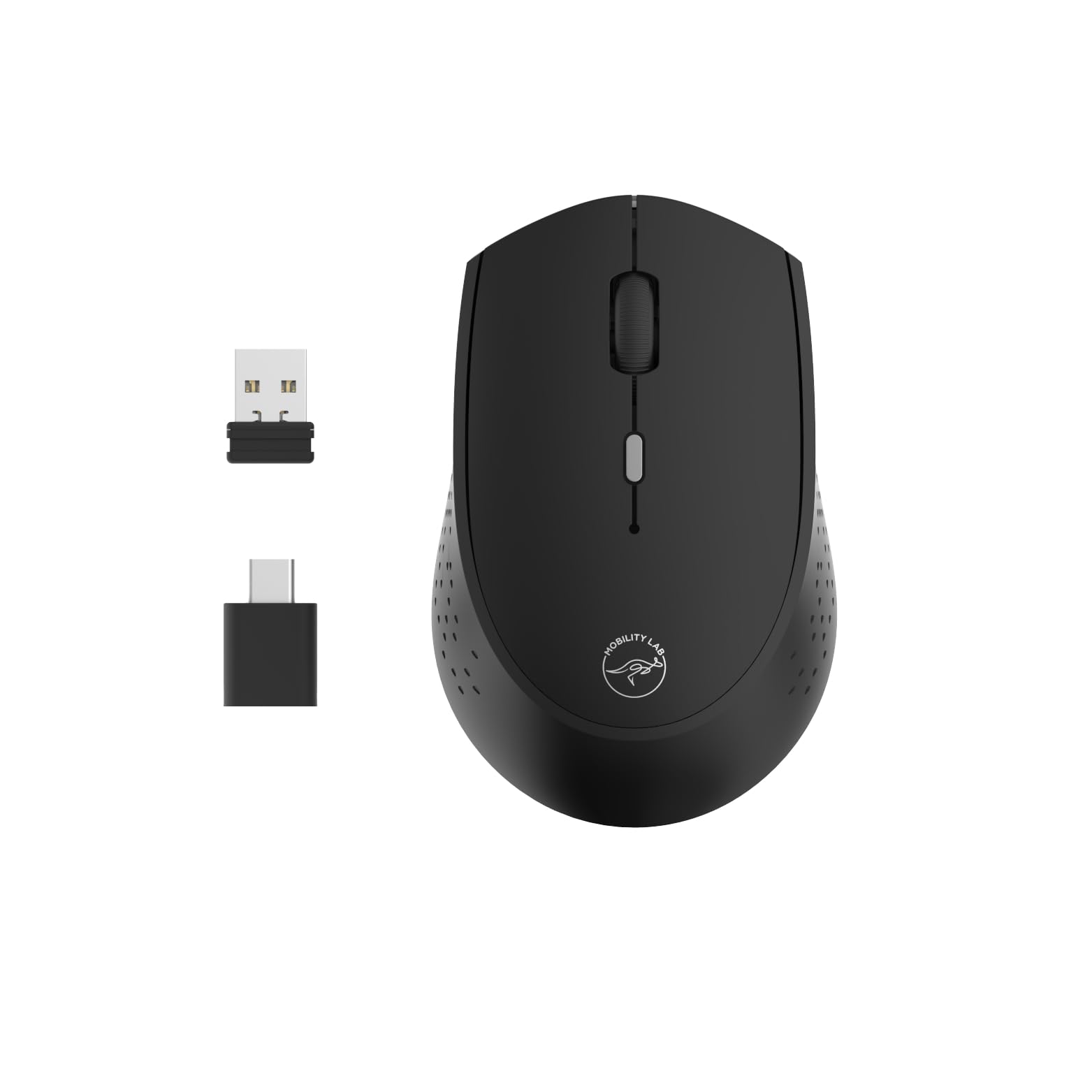 Mobility Lab ML311449 USB-C Wireless Rechargeable Optical Mouse for Mac and PC - Black