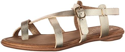 Miss Vogue Leila Toe Loop Sandal (Little Kid/Big Kid), Gold, 4 M US Big Kid