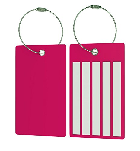 Travel Suitcase Luggage Bag Tags, Airlines Baggage Labels (4 Tags, Purple)