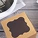 25 Pack Brown Bakery Box with Window 4x4x2.5 inch Eco-Friendly Paper Board Gift Packaging Boxes for Pastries, Cookies, Small Cakes, Pie, Cupcakes (Brown, 25)