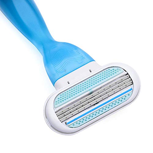 Kaimu Women Sensitive 3 Blade Body Hair Shaving Razor Refills Safety Beauty Care Tool Fabric & Textile Paints (Handle Not Included)