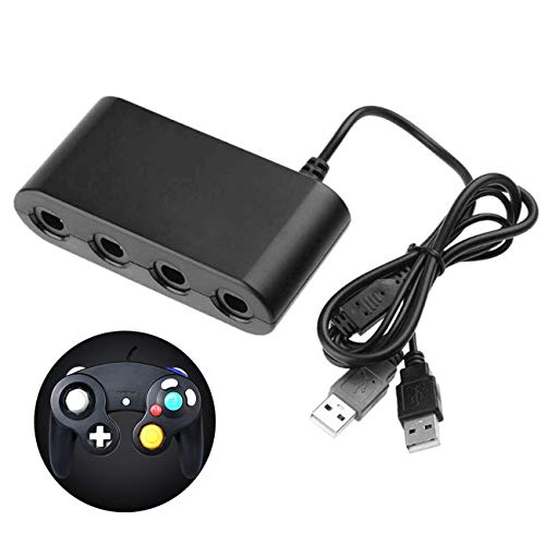 The perseids Gamecube Controller Adapter Compatible with Nintendo Switch Wii U, PC USB, and Switch, 4 Port