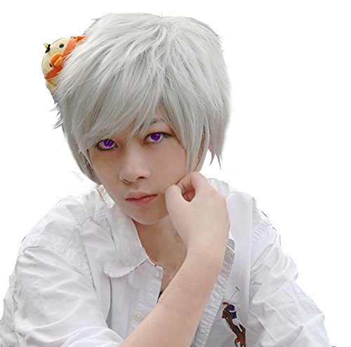 Anogol APH Axis Powers Hetalia Prussia Gilbert Beillschmidt Short Silver Cosplay Wig