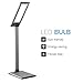 MoKo LED Desk Lamp, 8W Eye-Care Smart Touch Control Table Lamps with Rugged Aluminum Alloy Body, Stepless Adjusted Color Temperature/Brightness Level, Rotatable Arm/Head, Memory Function - Dark Gray