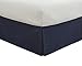 Luxury Hotel Tailored Bed Skirt, Box Pleats, 14 Inch Drop, Twin, Navy