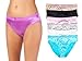 Barbra's 6 Pack Satin Full Coverage Women's Bikini Panties Assorted, Large