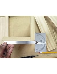 General Tools, Mfg 17, transportador con ángulos de acero, ajustable, de 6 pulgadas.