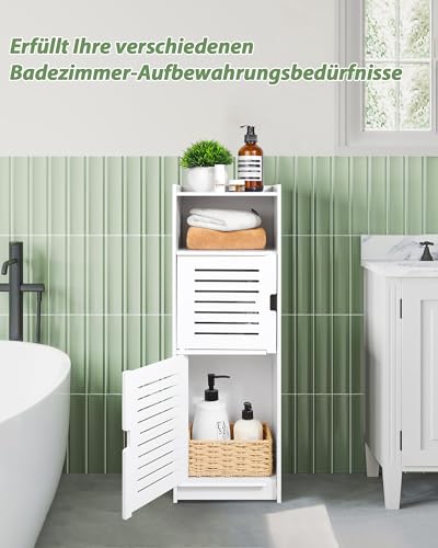 Aimu Waterproof Bathroom Cabinet - Freestanding Storage Unit with Open Shelf - Corner Furniture for Bedroom