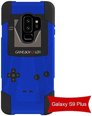 Samsung Galaxy S9 Plus Hybrid Kickstand Case By InfoposUSA Retro Blue Gameboy