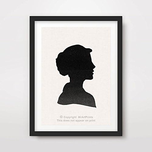 VICTORIAN SILHOUETTE CAMEO ART PRINT POSTER Vintage Portrait Black White Home Decor Interior Design Wall Picture A4 A3 A2 (10 Sizes)