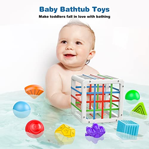 Montessori Toys for 1 2 Year Old Boy Girl,Baby Sorter Toy Colorful Cube