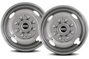 Pacific Dualies 29-2608 16" Stainless Steel Wheel Simulator Front Tag-Axle Kit for 2001-2007 Chevy GMC 3500 Truck 2003-2014 G30 Van RV Motorhome