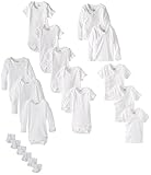 Gerber Baby Unisex' 19 Piece Baby Essentials Gift Set, White, 0-3 months