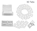 UFelice 60 Tabs Clear Vertical Blind Repair Tabs Vertical Blind Vane TabsBlind Fixers, Total 60 Tabs of 30 Sets + 4 Alcohol Wipes.