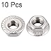 uxcell 5/16-18 Serrated Flange Hex Lock Nuts, 304 Stainless Steel, 10 Pcs