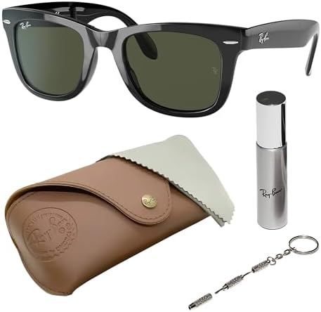 Amazon.com: Ray-Ban RB4105 Folding Wayfarer Sunglasses, Havana