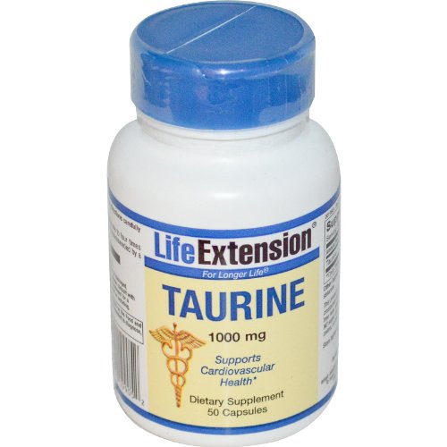 Life Extension Taurine 1000 Mg Capsules, 50 Count