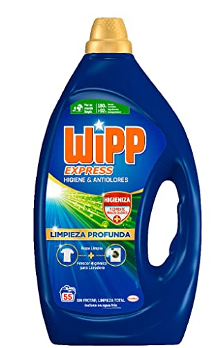 Limpieza Profunda Higiene y Antiolores (55 lavados), detergente líquido quitamanchas para lavadora, para coladas higiénicamente limpias