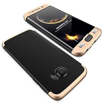 Compatible Samsung Galaxy S6 Edge Hülle,3 in 1 handyhülle Case Etui 360 Grad Ganzkörper Schützend Komplett Schutzhülle Tasche