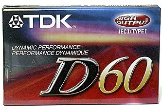 TDK Audio Cassette Tape - 60 Minute (8 Pack, Red)