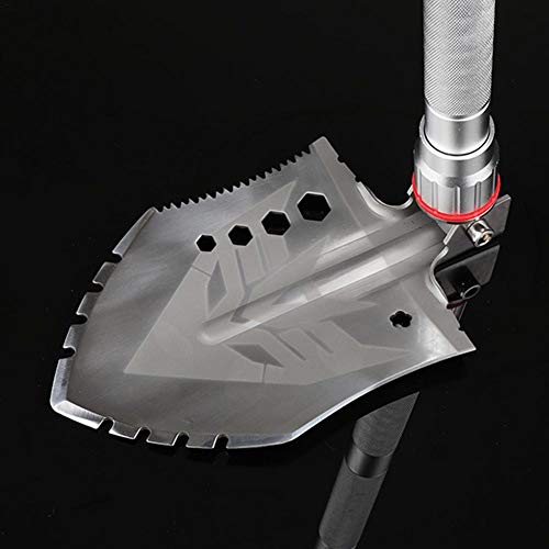 blue--net Survival Folding Shovel Multitool, Multifunctional Folding Military Shovel Camping Digging Shovel Strong Detachable Tactical Outdoor Tool for Survival Camping Gardening Adventure