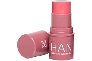 HAN Skincare Cosmetics Vegan, Cruelty-Free 3-in-1 Multistick for Cheeks, Lips, Eyes, Coral Hibiscus