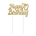 PALASASA Single Sided Glitter Happy Birthday Cake Toppers Decorations Tool Party Supplies (70th Gold)