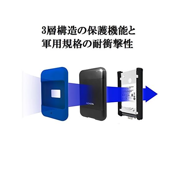 ADATA AHD700-2TU3-CBL 2TB USB 3.0 Externe Festplatte "US Militäry Standard IP56" blau – Bild 6