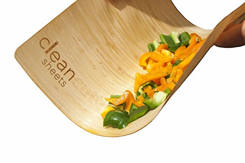 Easy cleanup! No germs! Real bamboo with plastic flexibility that sticks in place! Disposable, renewable bamboo CleanCutting Sheets multi-pack (12)