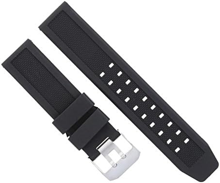 22mm Double Prong Rubber Watch Band Strap Fits Casio Luminox Timex Seiko Traser