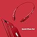 Bluetooth Headphones Headset Rymemo Newest Design Wireless Music Earphones Stereo Earbuds Sports/running Magnetic Neckband Style Shine Like Diamond Surface for Cellphone,Red